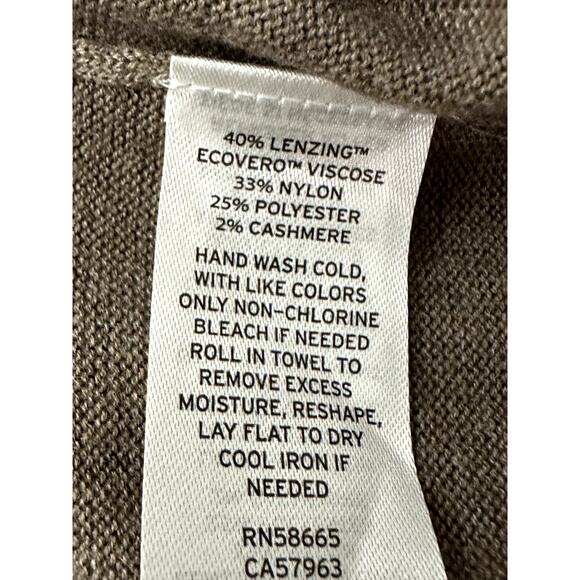 Treasure & Bond Sweater Cashmere Blend Lightweight V Neckline Brown Medium NWOT - Picture 9 of 9